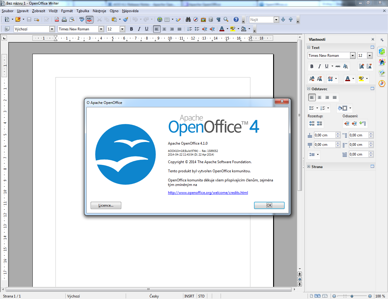 Apache OpenOffice 4.1 je tady