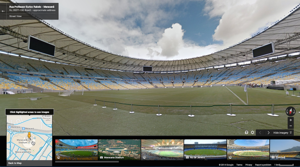 Google přenesl fotbalové stadiony pro mistrovství světa do Street View