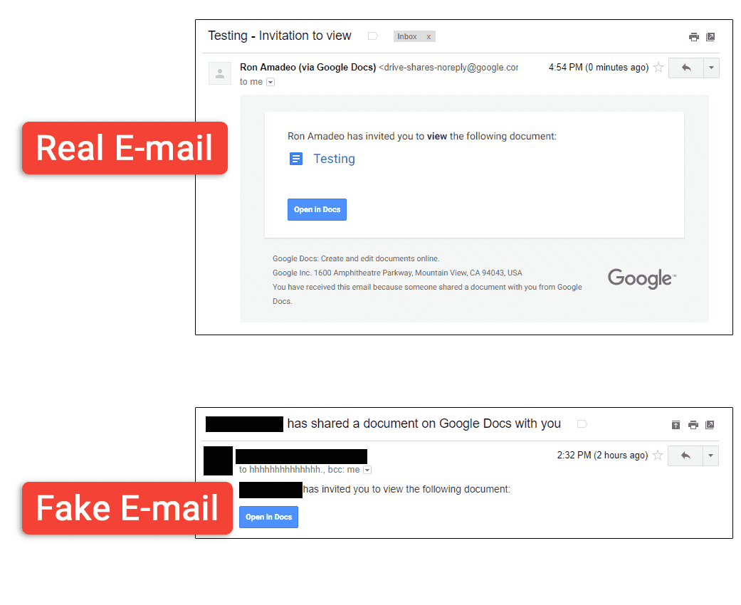 Pozor na podvodné e-maily Google Docs