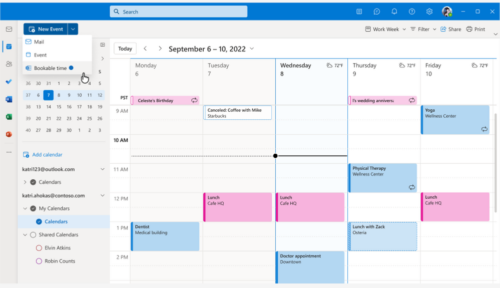 Bookable time in Outlook Image 1