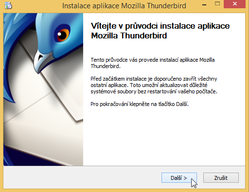 Instalace Thunderbirdu #1