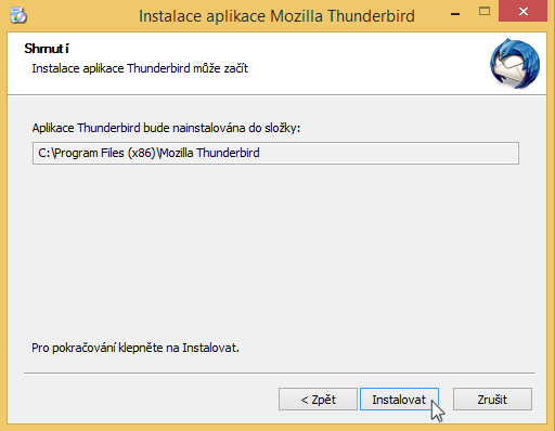 Instalace Thunderbirdu #3a