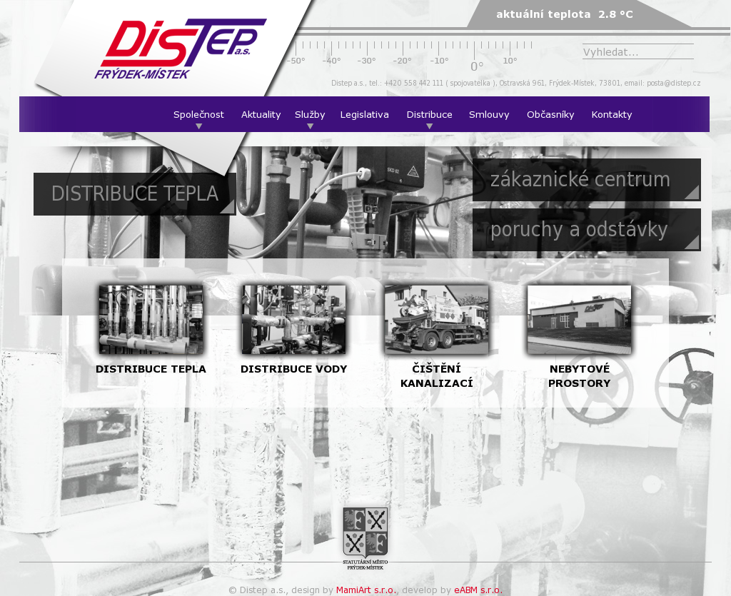 Spuštěn nový web společnosti Distep