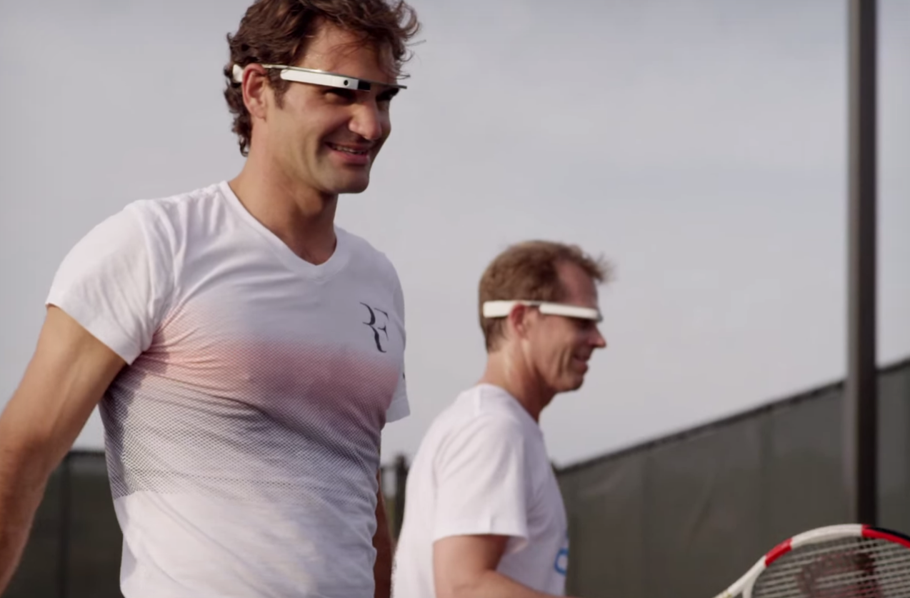 VIDEO: Roger Federer otestoval Google Glass při tenise