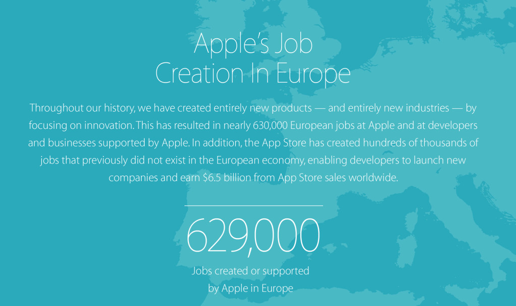 Apple vytvoří 629.000 nových pracovních míst v Evropě!