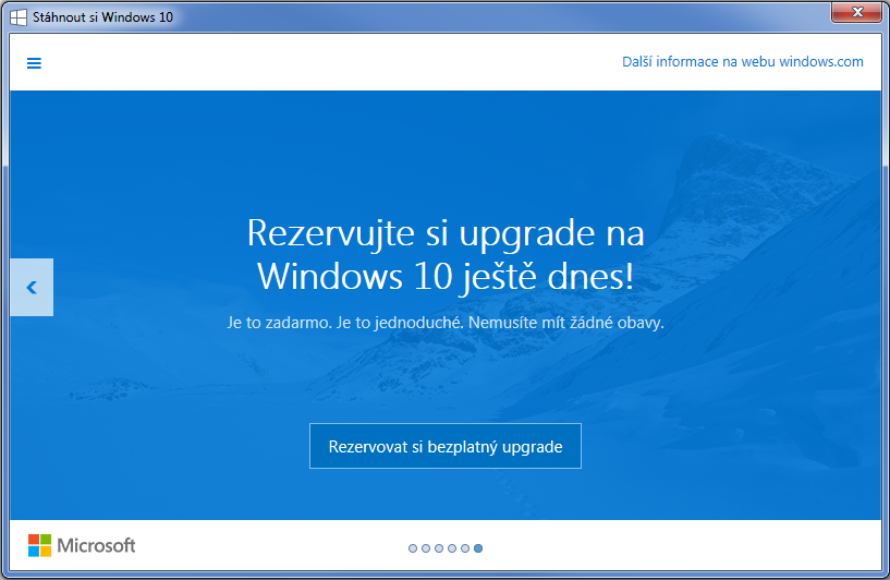 Windows 10 a ikonka s rezervací