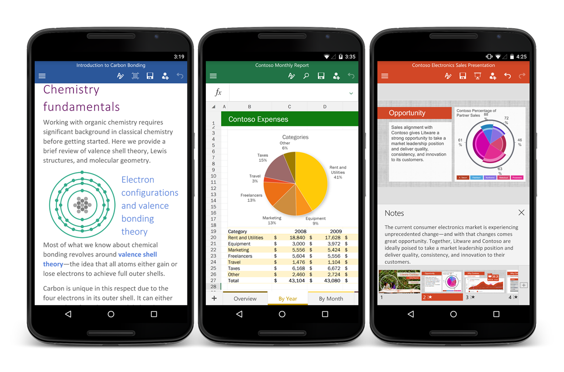 Microsoft vydal office pro Android