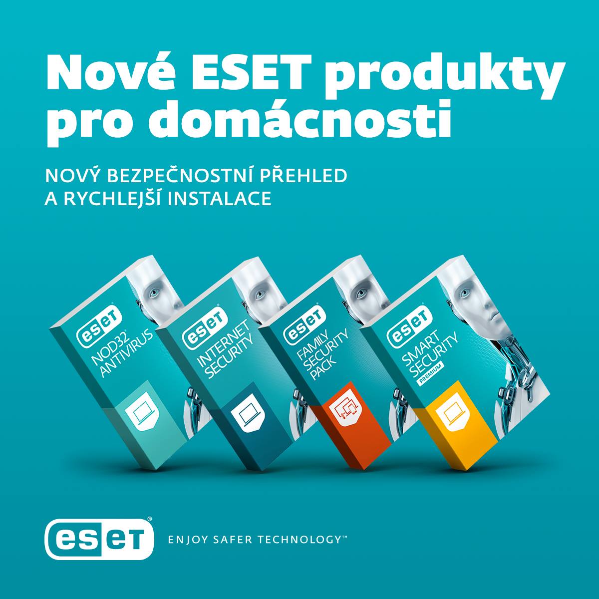 Nová řada bezpečnostních produktů ESET pro domácnosti